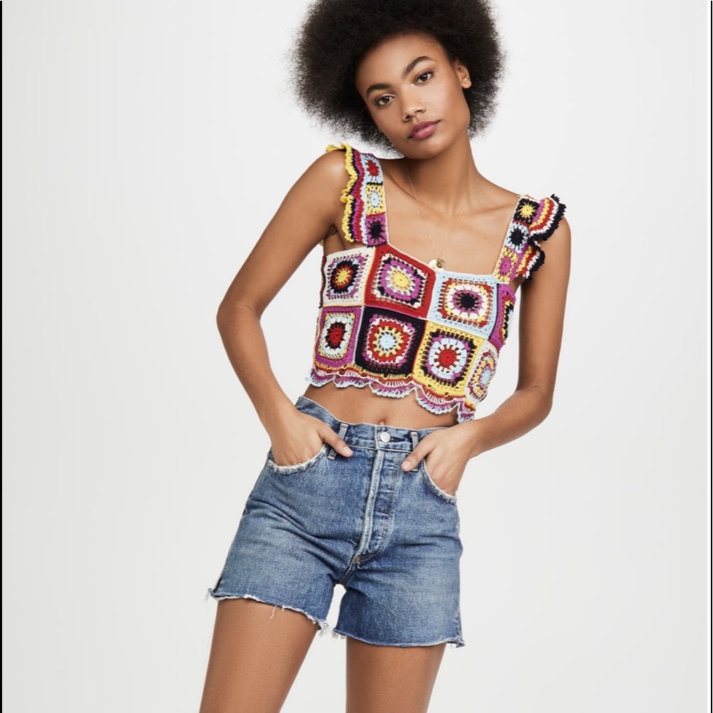 NWT AGOLDE Dee Duper High Rise Short in Precision
